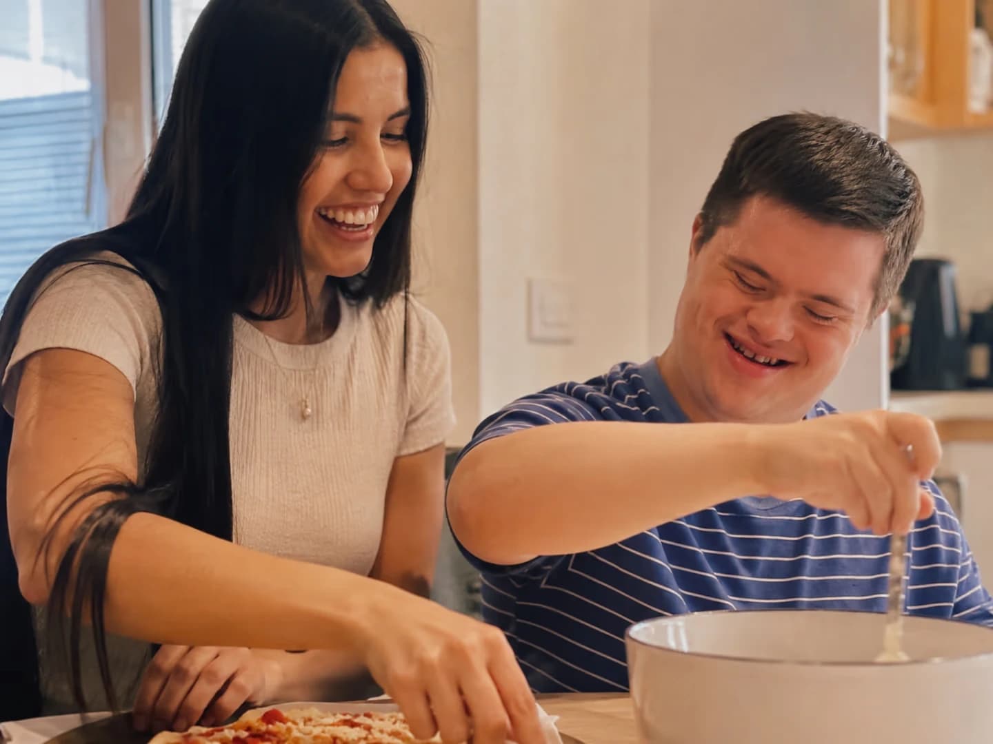 Disability support worker assisting a participant in Adelaide